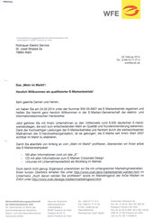Zertifikat WFE