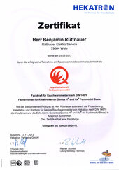 Zertifikat Rauchwarnmelder